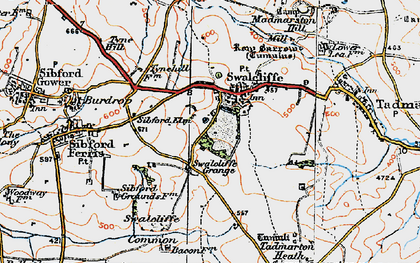 Old map of Swalcliffe in 1919