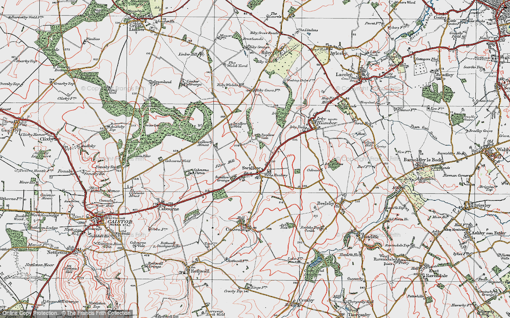 Old Map of Swallow, 1923 in 1923