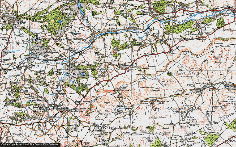 Old Map of Swallowcliffe, 1919 in 1919