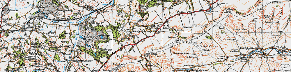 Old map of Swallowcliffe in 1919