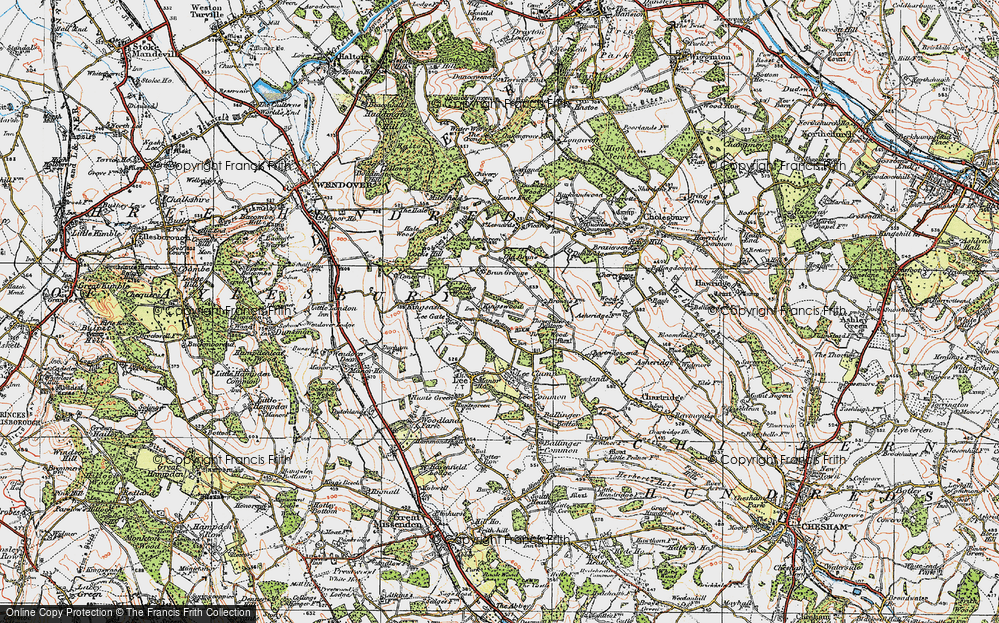 Old Map of Swan Bottom, 1919 in 1919