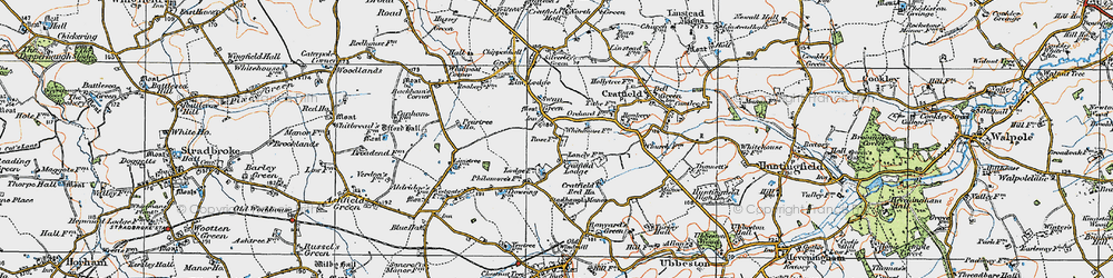 Old map of Swan Green in 1921