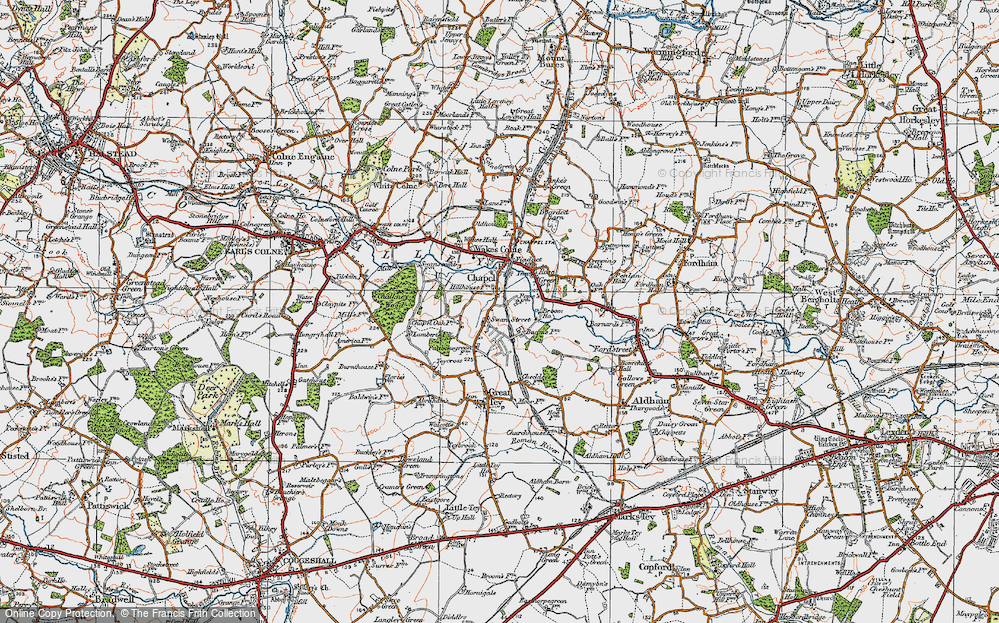 Old Map of Swan Street, 1921 in 1921