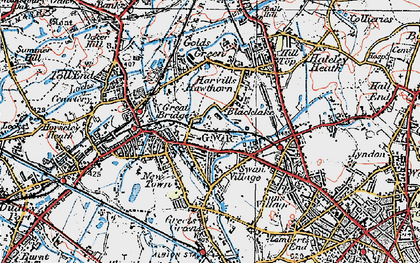 Old map of Swan Village in 1921