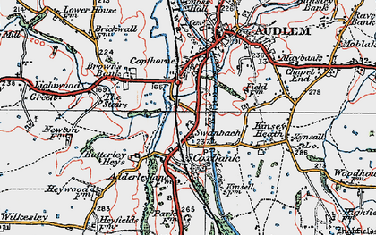 Old map of Swanbach in 1921
