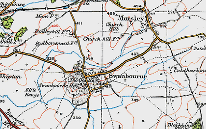 Old map of Swanbourne in 1919