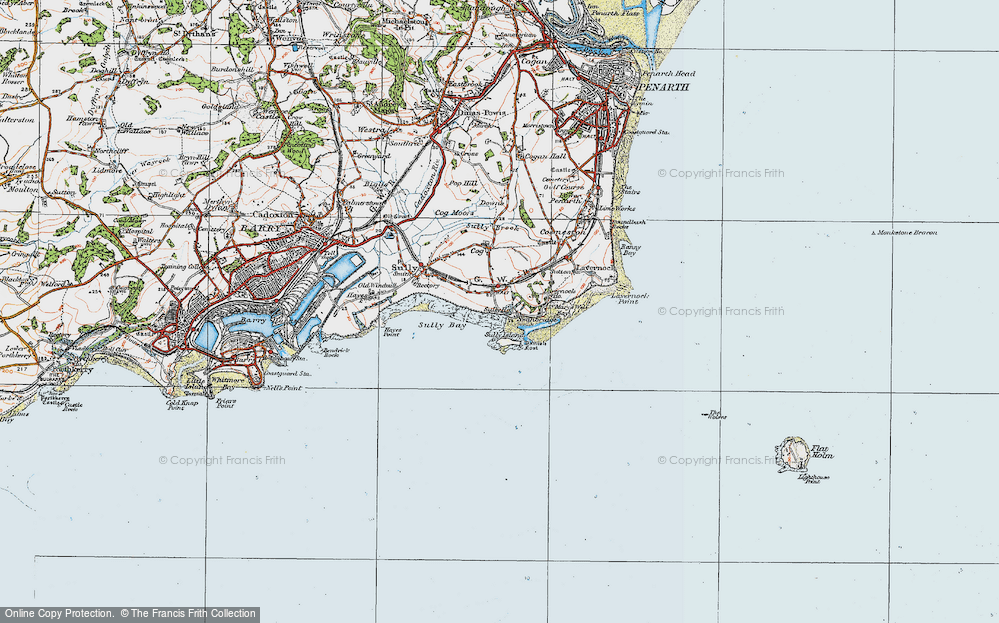 Old Map of Swanbridge, 1919 in 1919