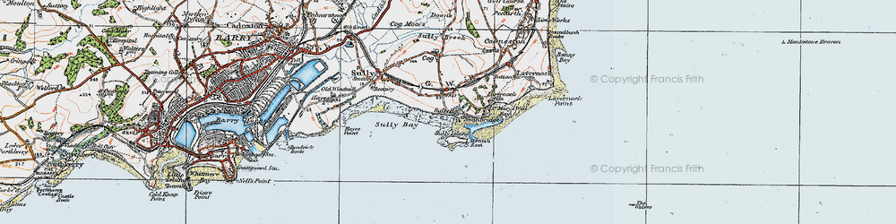 Old map of Swanbridge in 1919
