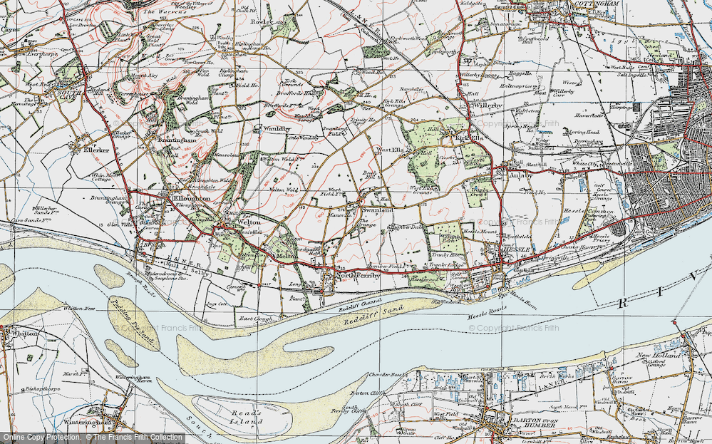 Old Map of Swanland, 1924 in 1924