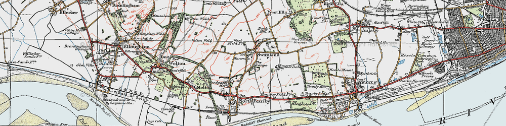 Old map of Swanland in 1924