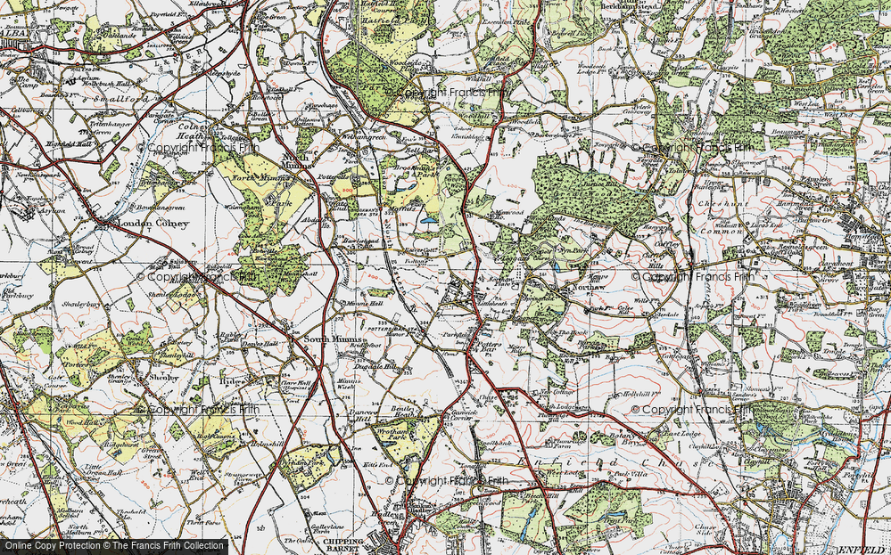 Old Map of Swanley Bar, 1920 in 1920