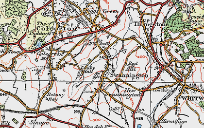 Old map of Swannington in 1921