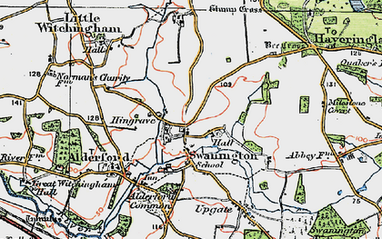 Old map of Swannington in 1922