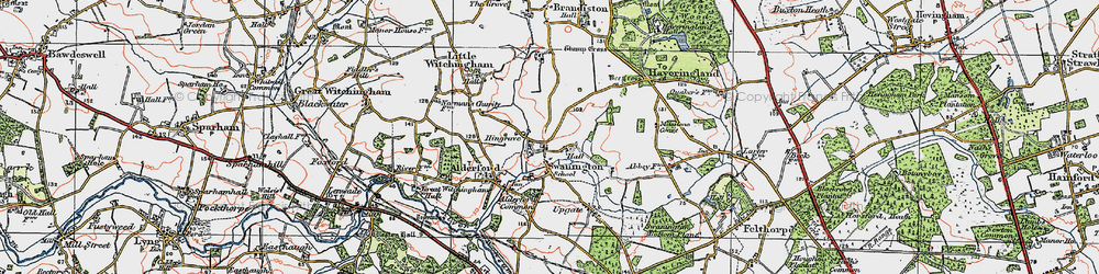 Old map of Swannington in 1922