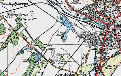 Old map of Swanpool in 1923