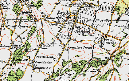 Old map of Swanton Street in 1921