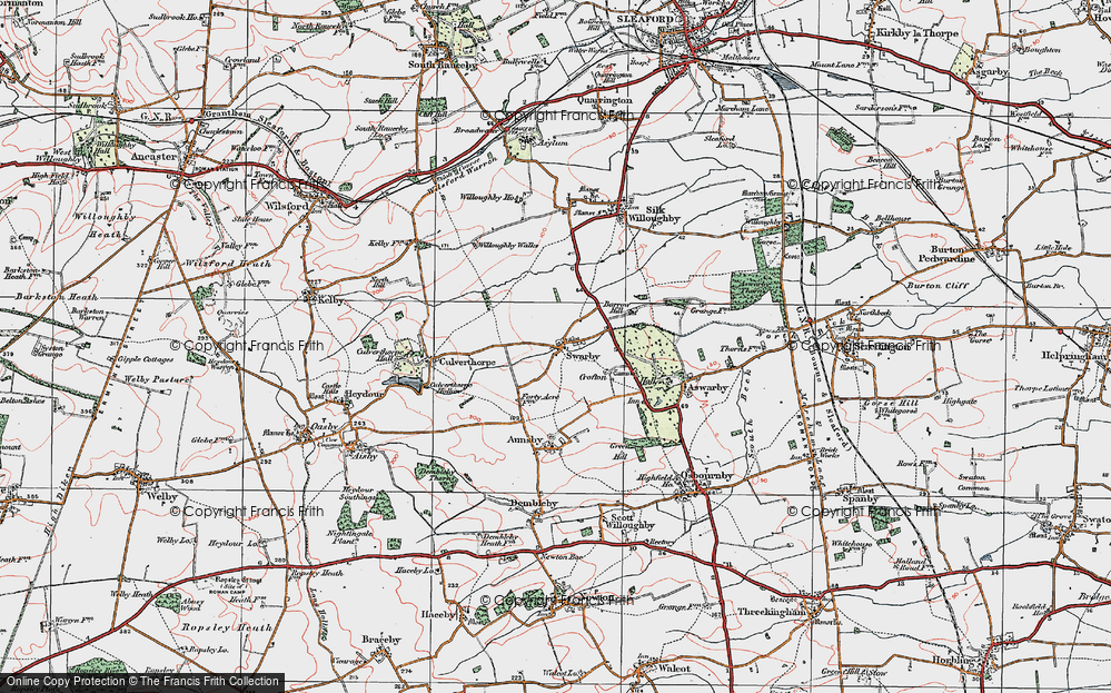 Old Map of Historic Map covering Crofton in 1922