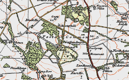 Old map of Swarland in 1925