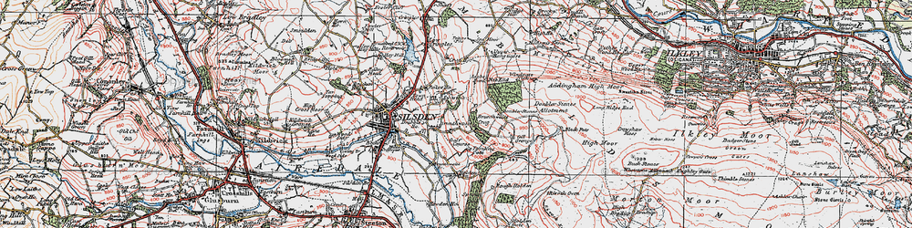 Old map of Swartha in 1925