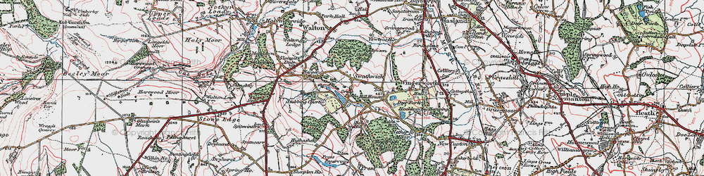 Old map of Swathwick in 1923