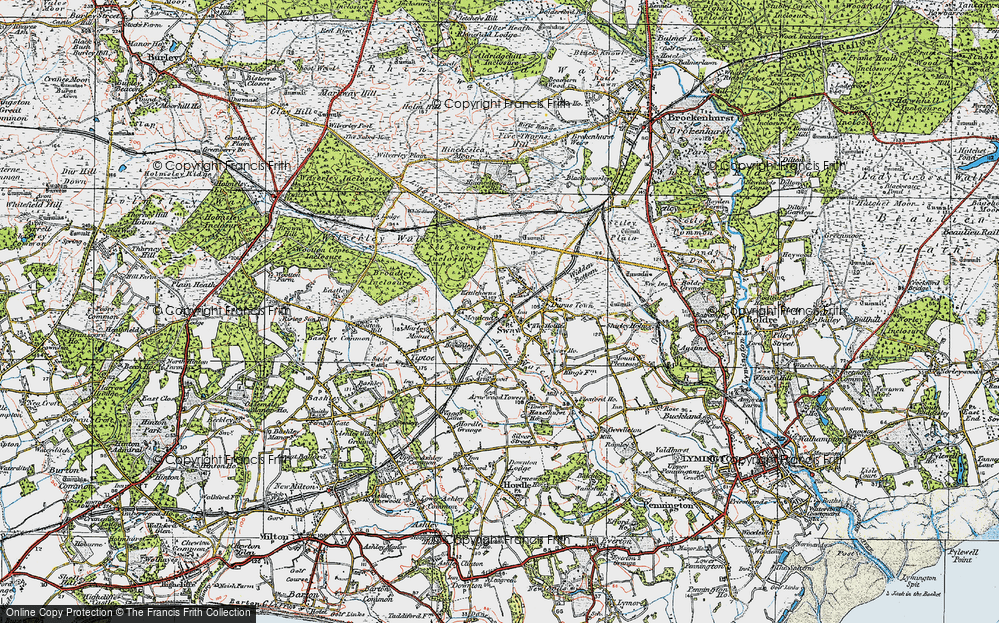 Historic Ordnance Survey Map of Sway, 1919 - Francis Frith