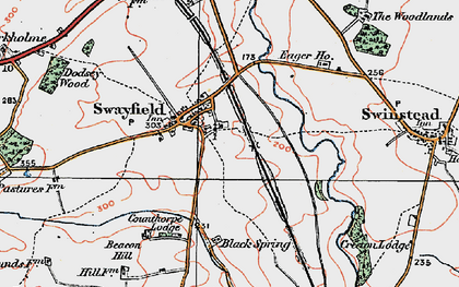 Old map of Swayfield in 1922