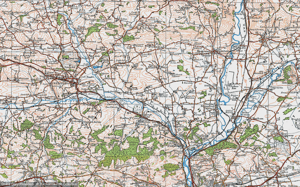 Old Map of Sweetham, 1919 in 1919