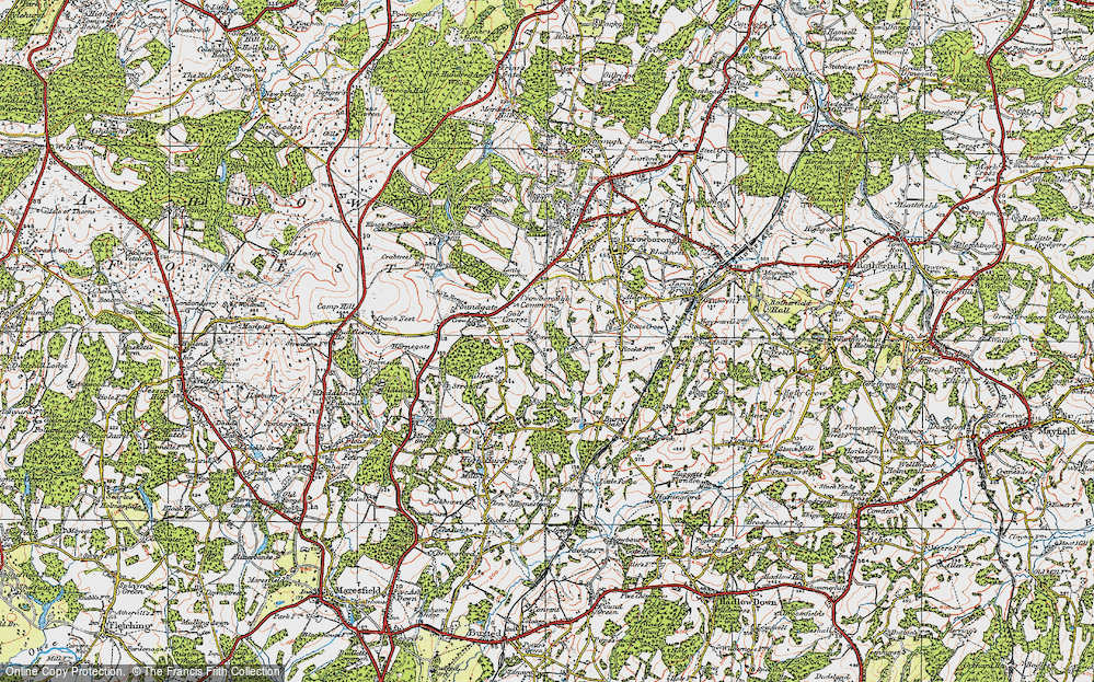 Old Map of Sweethaws, 1920 in 1920
