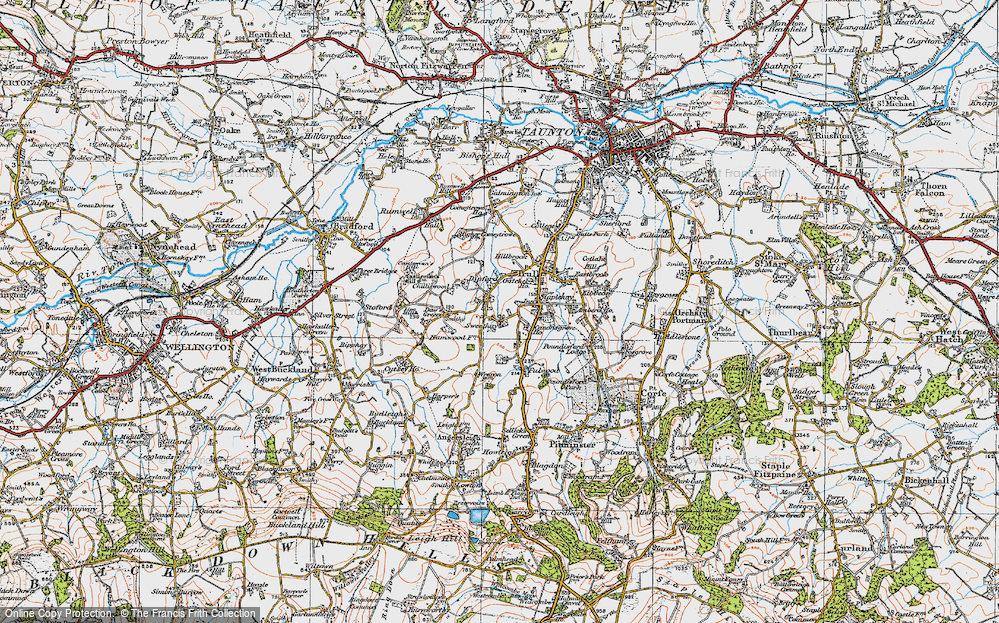 Old Map of Sweethay, 1919 in 1919