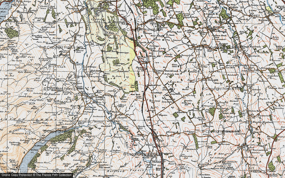 Old Map of Sweetholme, 1925 in 1925