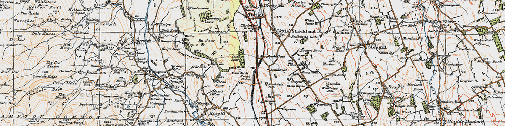 Old map of Sweetholme in 1925