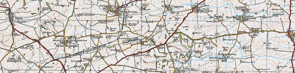 Old map of Swerford in 1919