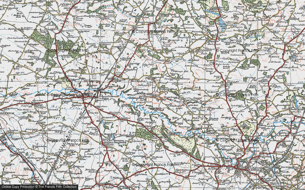Old Map of Swettenham, 1923 in 1923
