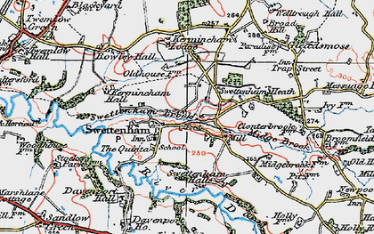 Old map of Swettenham in 1923