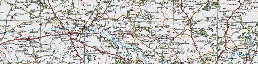 Old map of Swettenham Heath in 1923