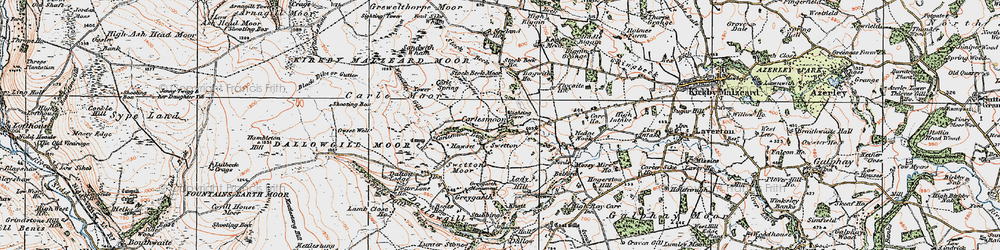 Old map of Wreaks Beck in 1925