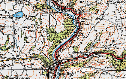 Old map of Swffryd in 1919