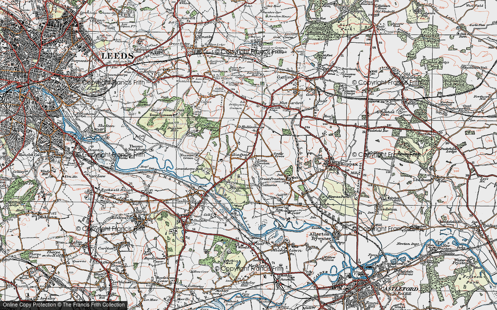 Old Map of Swillington, 1925 in 1925