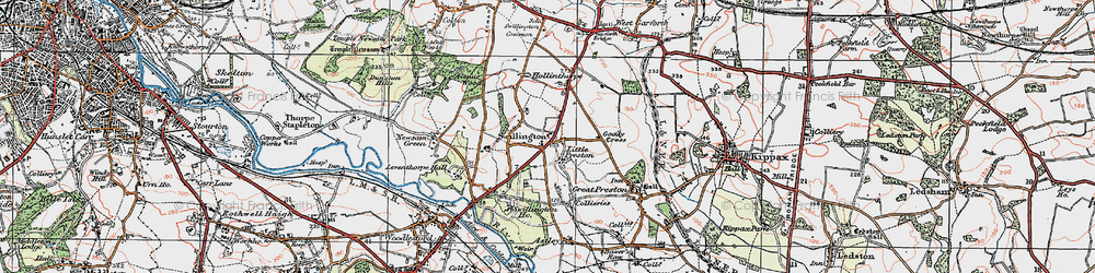 Old map of Swillington in 1925