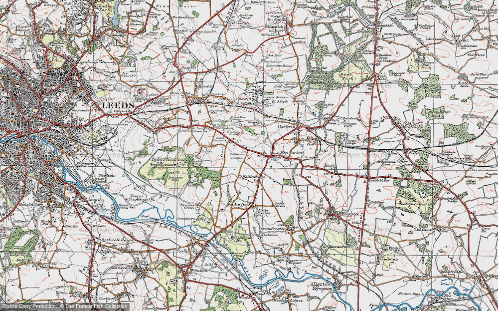 Old Map of Swillington Common, 1925 in 1925