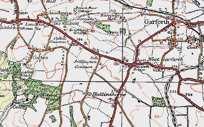 Old map of Swillington Common in 1925