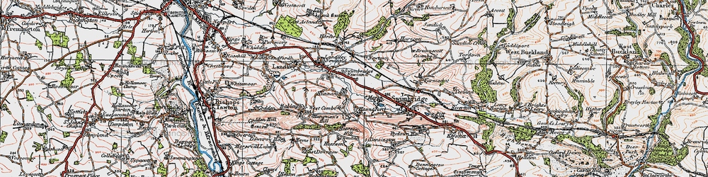 Old map of Swimbridge Newland in 1919
