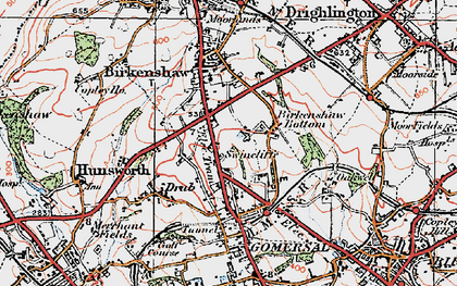 Old map of Swincliffe in 1925
