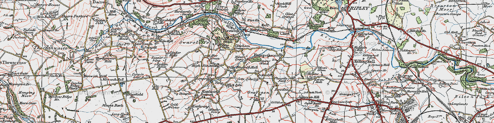 Old map of Swincliffe in 1925