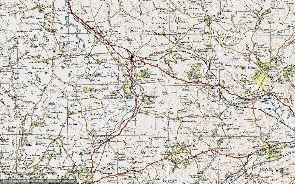 Historic Ordnance Survey Map of Swinden, 1924