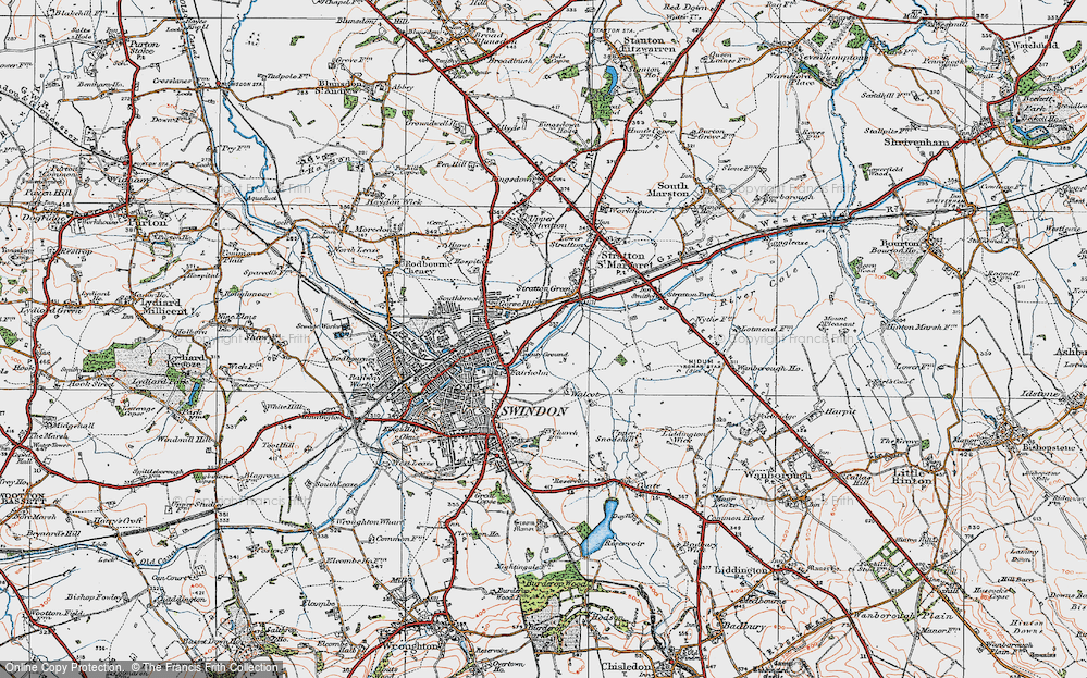 Old Map of Swindon, 1919 in 1919