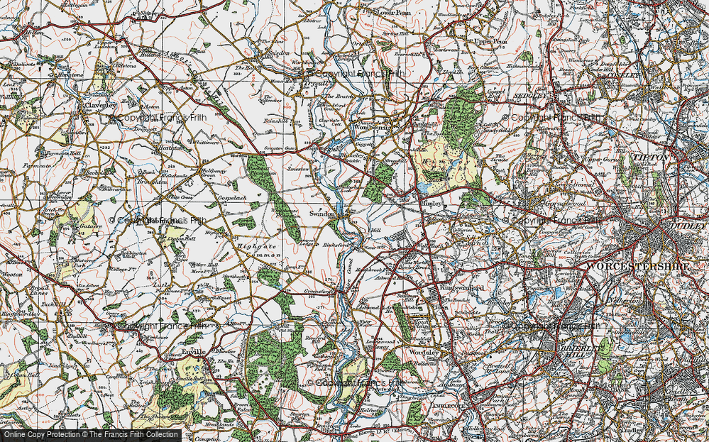 Old Map of Swindon, 1921 in 1921