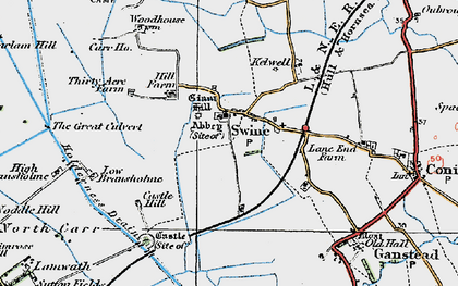 Old map of Swine in 1924
