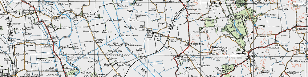 Old map of Swine in 1924