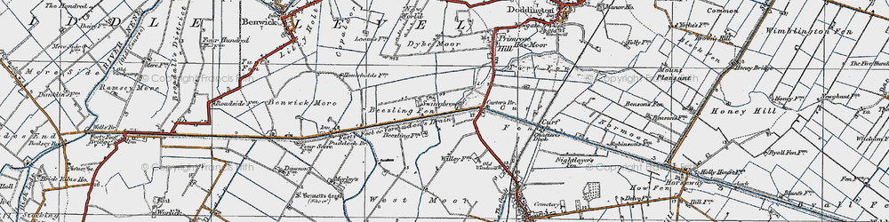 Old map of Swingbrow in 1920